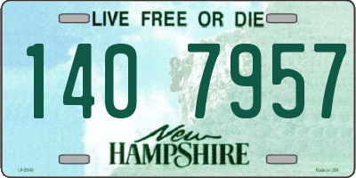 NH license plate 1407957