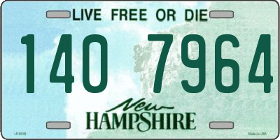 NH license plate 1407964