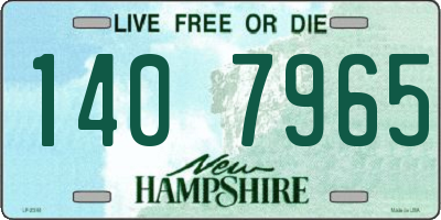 NH license plate 1407965