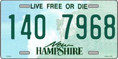 NH license plate 1407968