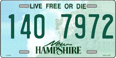 NH license plate 1407972