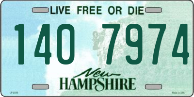 NH license plate 1407974