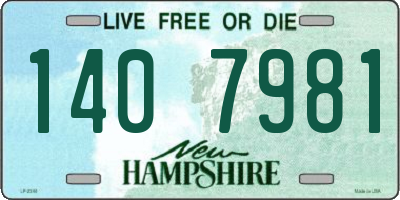 NH license plate 1407981