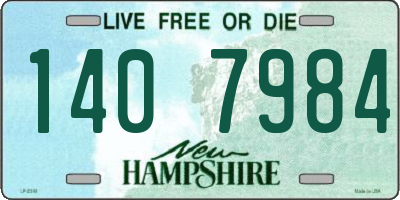 NH license plate 1407984