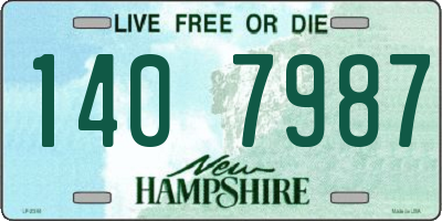 NH license plate 1407987