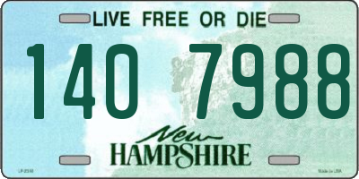 NH license plate 1407988