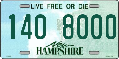 NH license plate 1408000