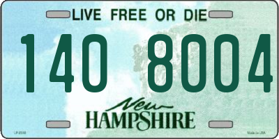 NH license plate 1408004