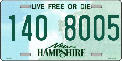 NH license plate 1408005