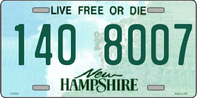 NH license plate 1408007