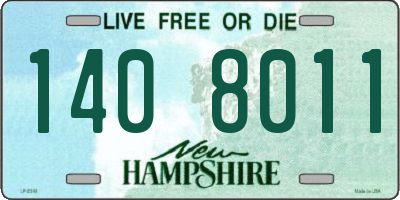 NH license plate 1408011