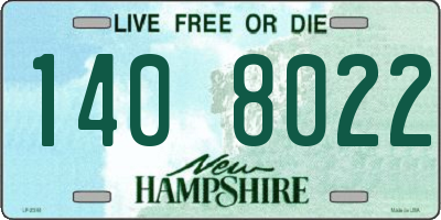 NH license plate 1408022
