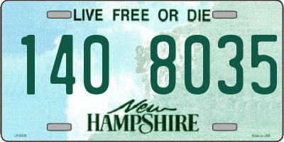 NH license plate 1408035