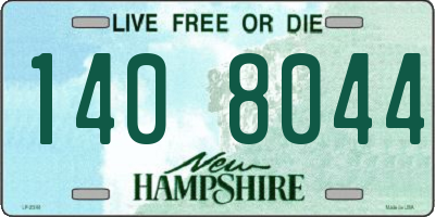 NH license plate 1408044