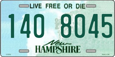 NH license plate 1408045