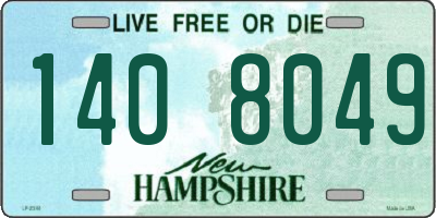 NH license plate 1408049