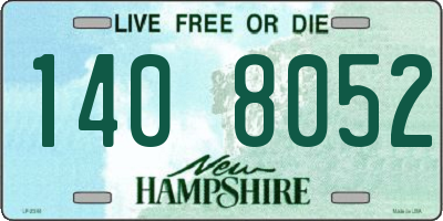 NH license plate 1408052