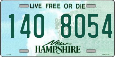 NH license plate 1408054