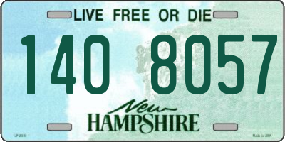 NH license plate 1408057