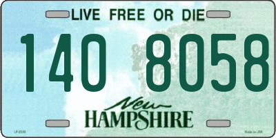 NH license plate 1408058