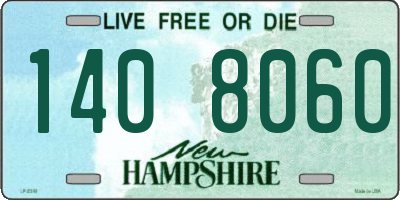 NH license plate 1408060