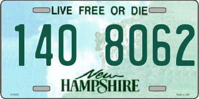 NH license plate 1408062
