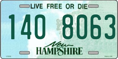 NH license plate 1408063