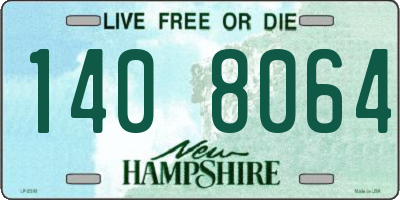 NH license plate 1408064