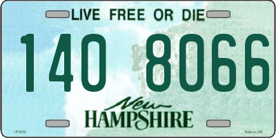 NH license plate 1408066