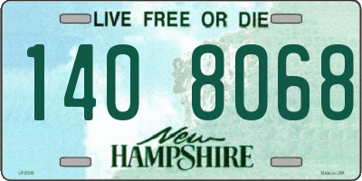 NH license plate 1408068