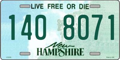 NH license plate 1408071