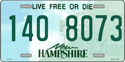 NH license plate 1408073