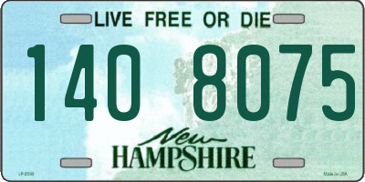 NH license plate 1408075
