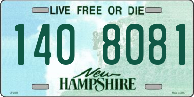 NH license plate 1408081