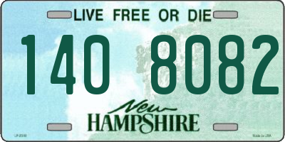 NH license plate 1408082