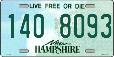 NH license plate 1408093