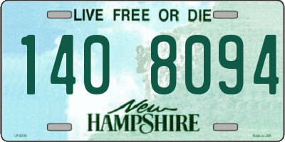 NH license plate 1408094
