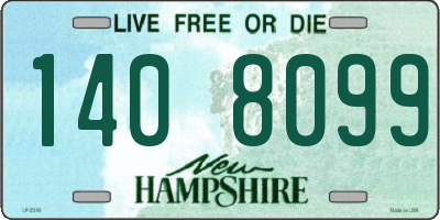 NH license plate 1408099