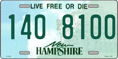 NH license plate 1408100