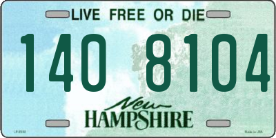 NH license plate 1408104