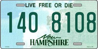 NH license plate 1408108