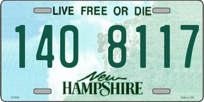 NH license plate 1408117