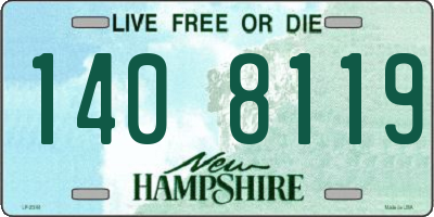 NH license plate 1408119