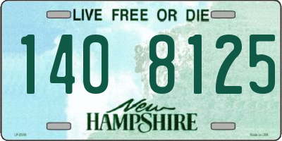 NH license plate 1408125