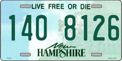 NH license plate 1408126