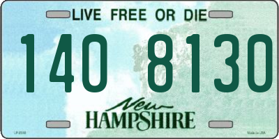 NH license plate 1408130