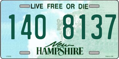 NH license plate 1408137