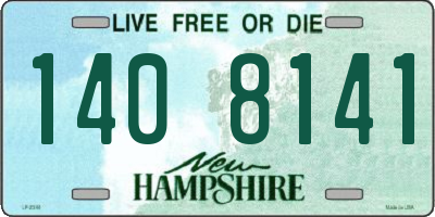 NH license plate 1408141