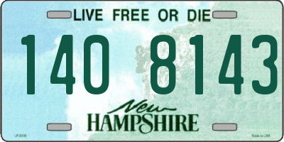 NH license plate 1408143