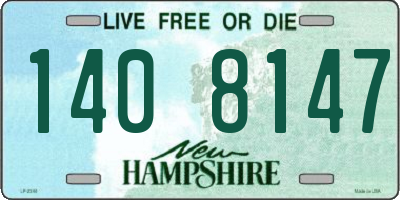 NH license plate 1408147